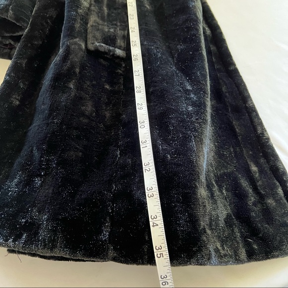 Antique Vintage Edwardian Victorian Black Velvet Opera Swing Coat Jacket - Picture 12 of 12